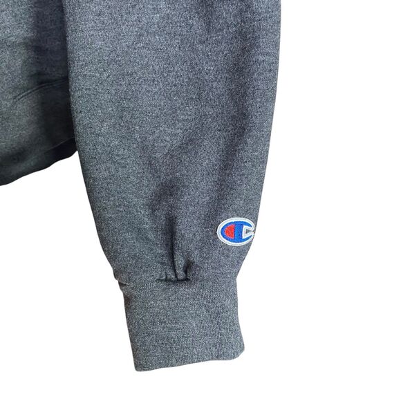 Quinnipiac Hoodie Sweatshirt Mens XL Gray Pullover Champion University Oversized - Picture 7 of 9